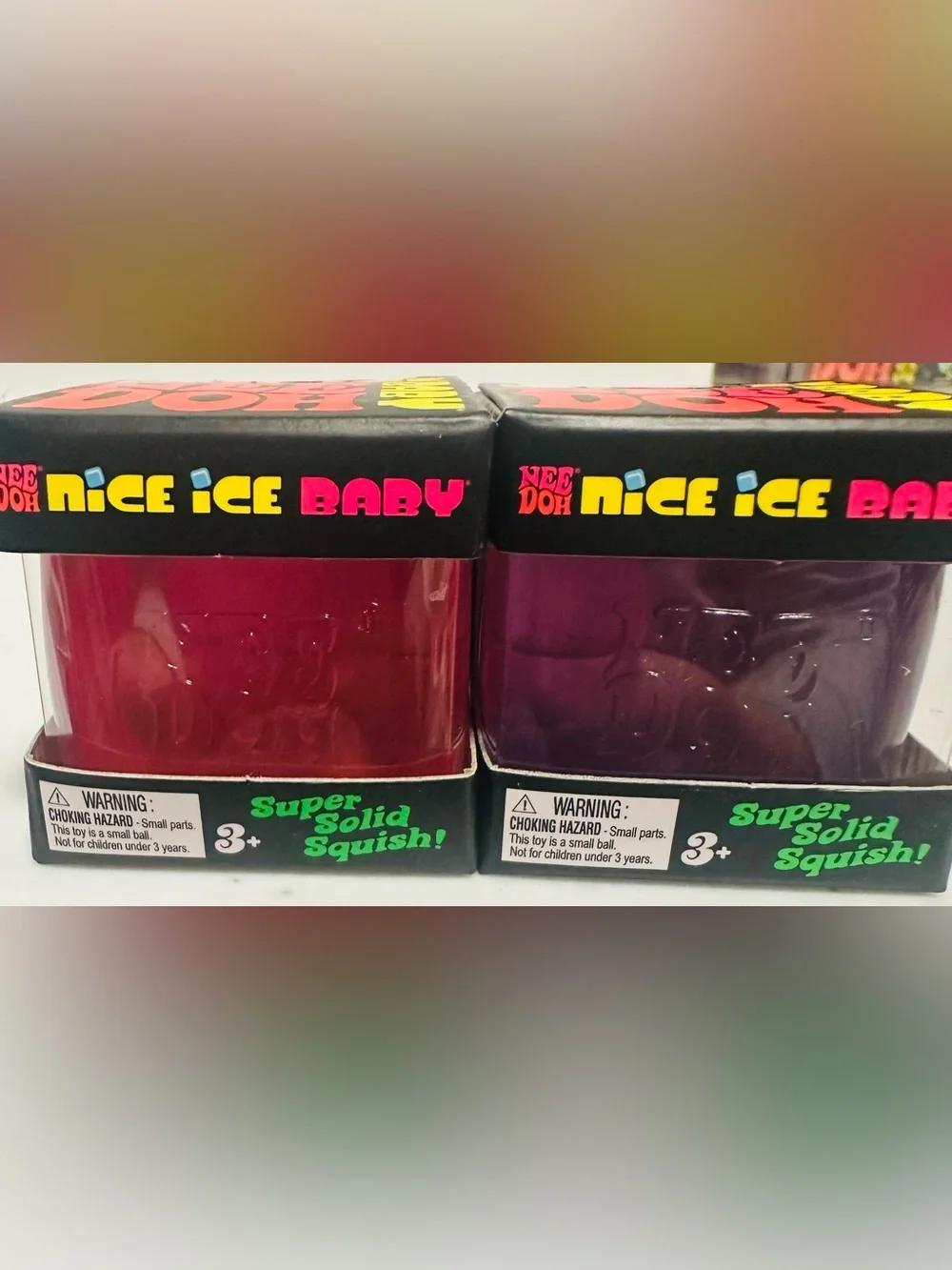 Nice Ice Baby Super Solid Squish Kids Toy - pink & Purple
